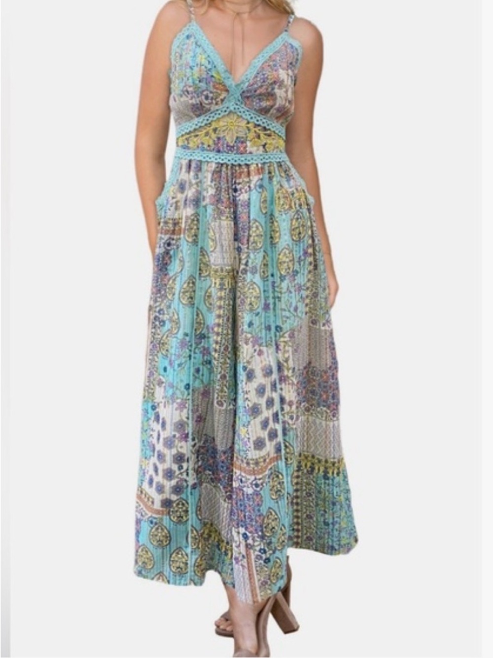 Barok Paris metallic thread jumpsuit